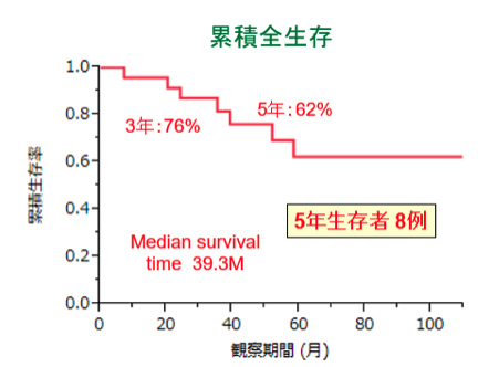 累積全生存の推移グラフ