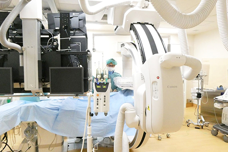 写真：血管造影検査の様子2