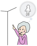 イラスト：せん妄を発症している患者さん